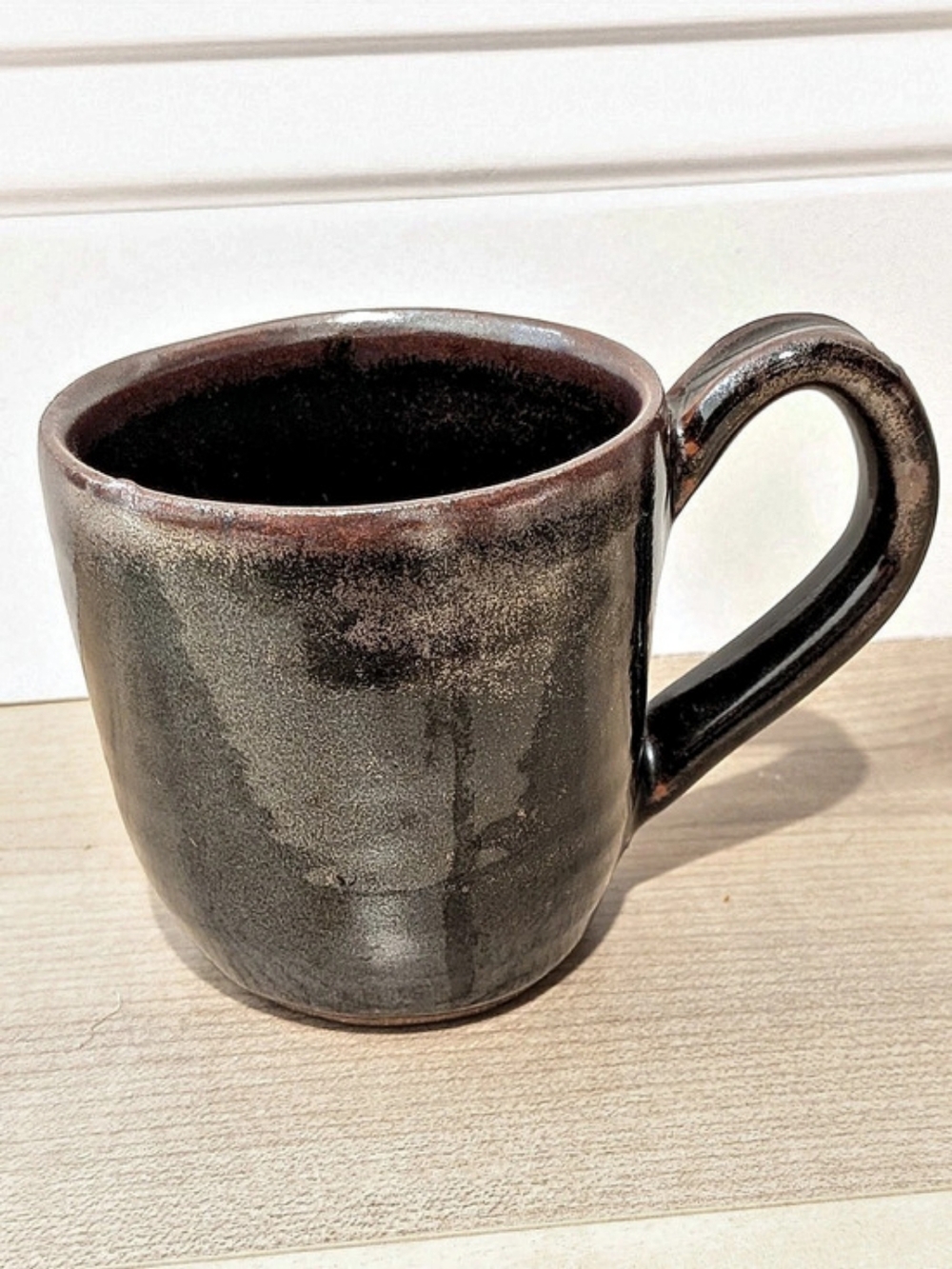 Glazed Ceramic Mug in Shimmery Brown